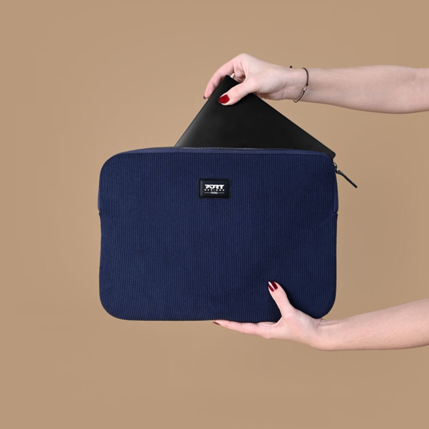 PORT MILANO II ECO laptop sleeve 16" Navy Blue - Image 4