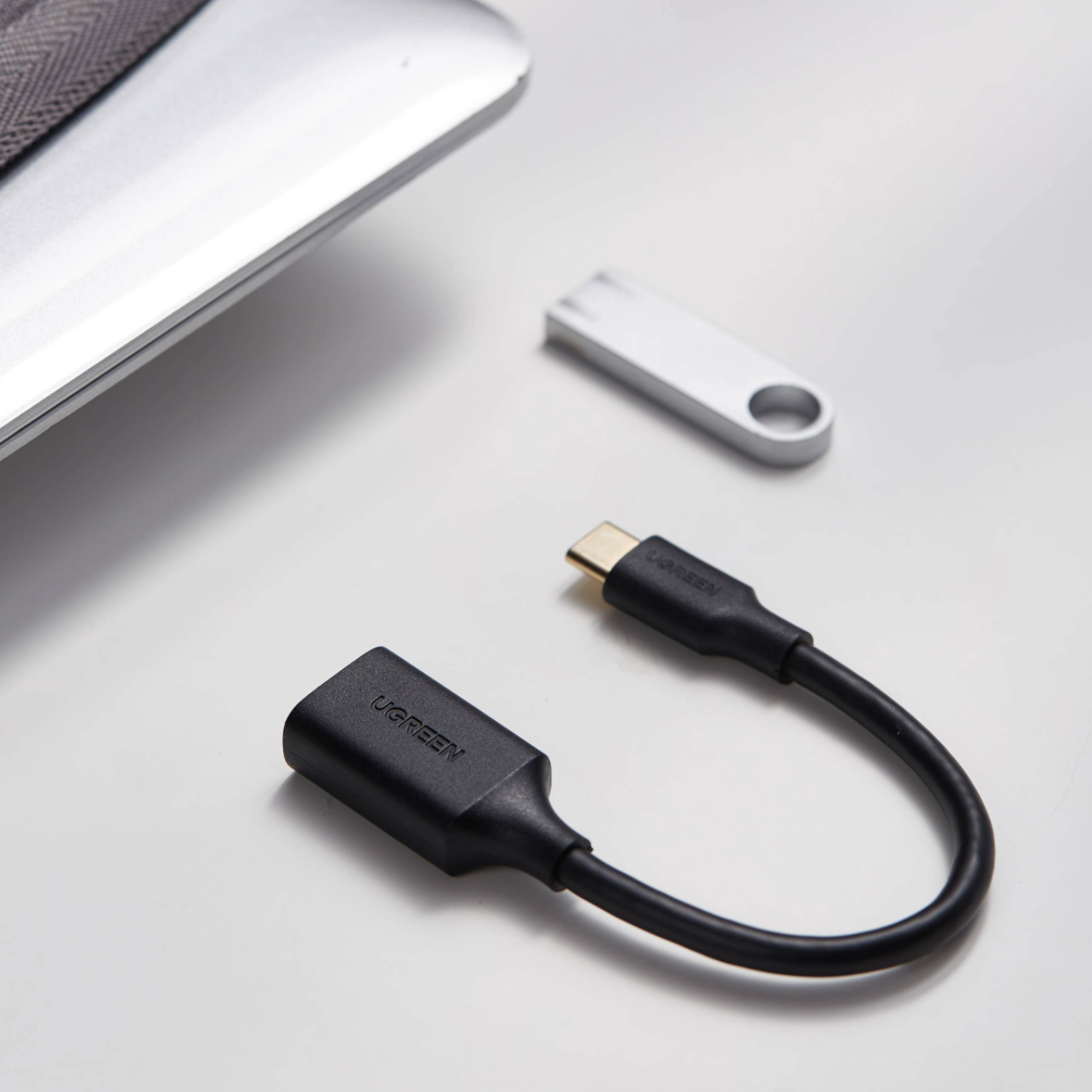 UGREEN Type-C to USB-A Adapter (Male to Female, 15cm)– Black - Image 3