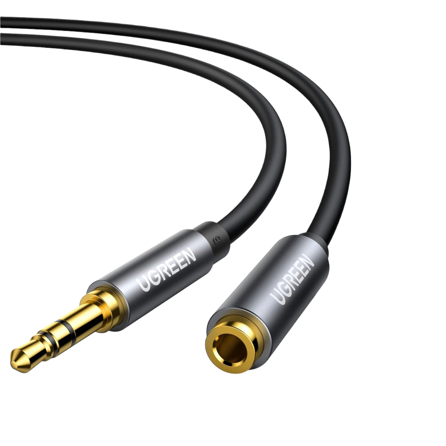 UGREEN AV118 3.5mm AUX Extension Cable 1m – Male to Female –(Black) - Image 2