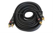 Geeko 2X Black RCA Male to Male Audio Cable