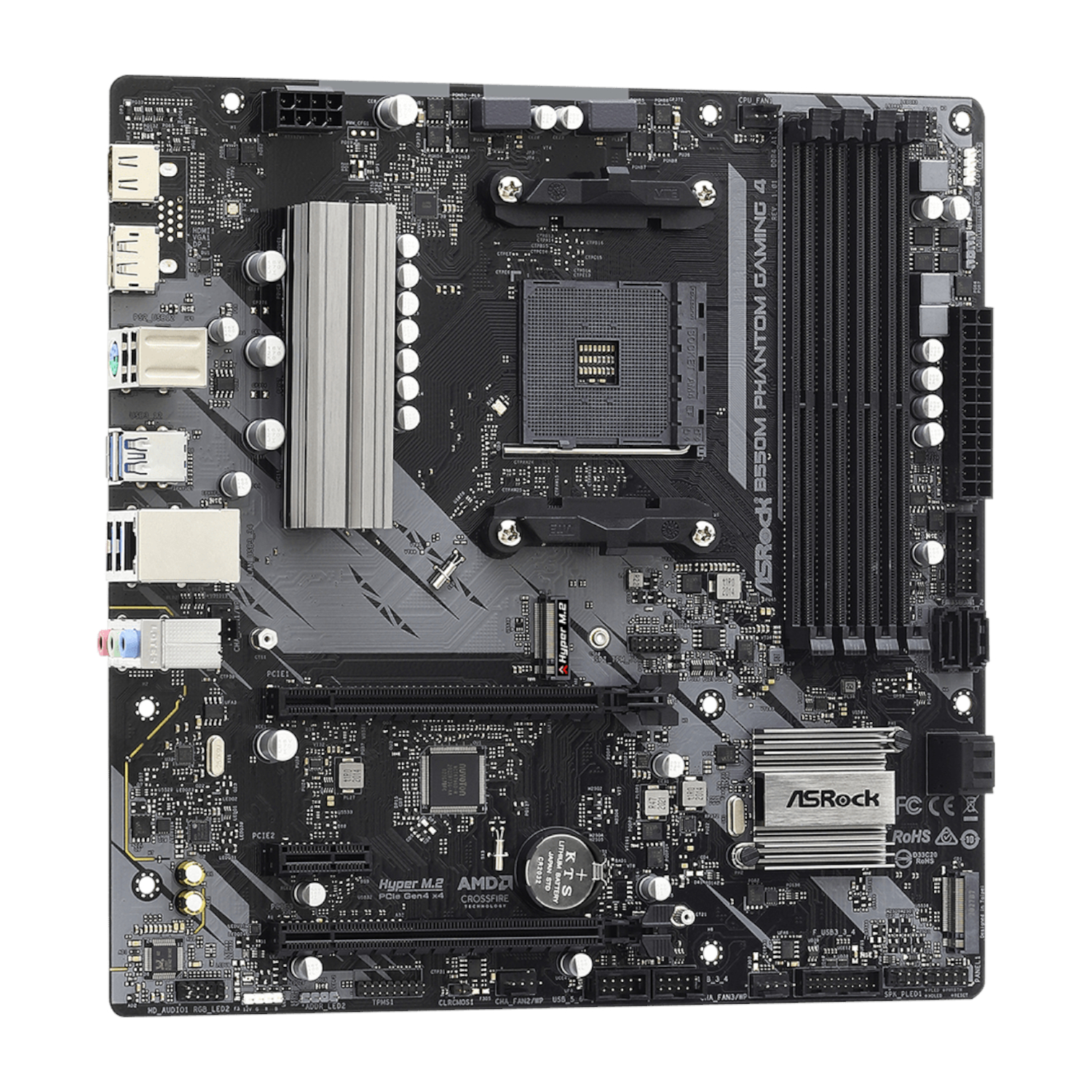 ASRock B550 Phantom Gaming 4 AM4 M-ATX Motherboard - Image 4