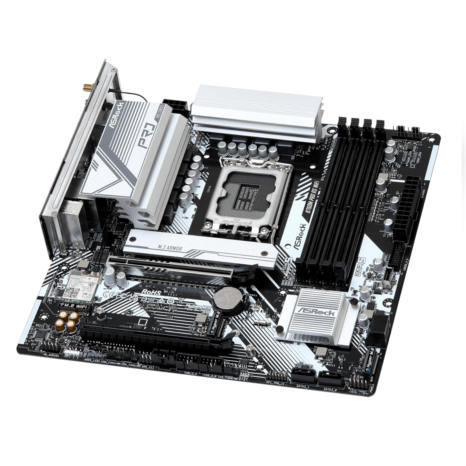 ASRock B760M Pro RS WiFi Intel LGA 1700 MATX Gaming Motherboard - Image 4