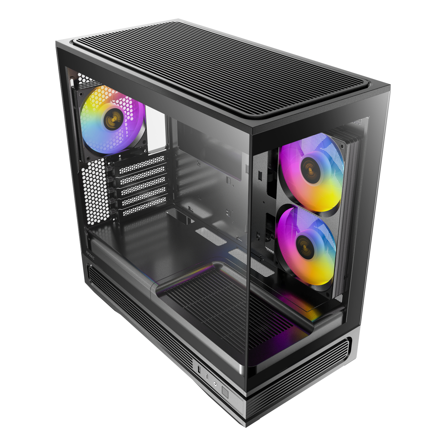 Antec C2M ARGB Compact Micro-ATX Gaming Chassis - Black - Image 4