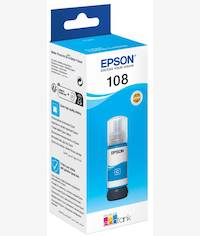 Epson 108 Ecotank 70ML Ink Cyan Bottle