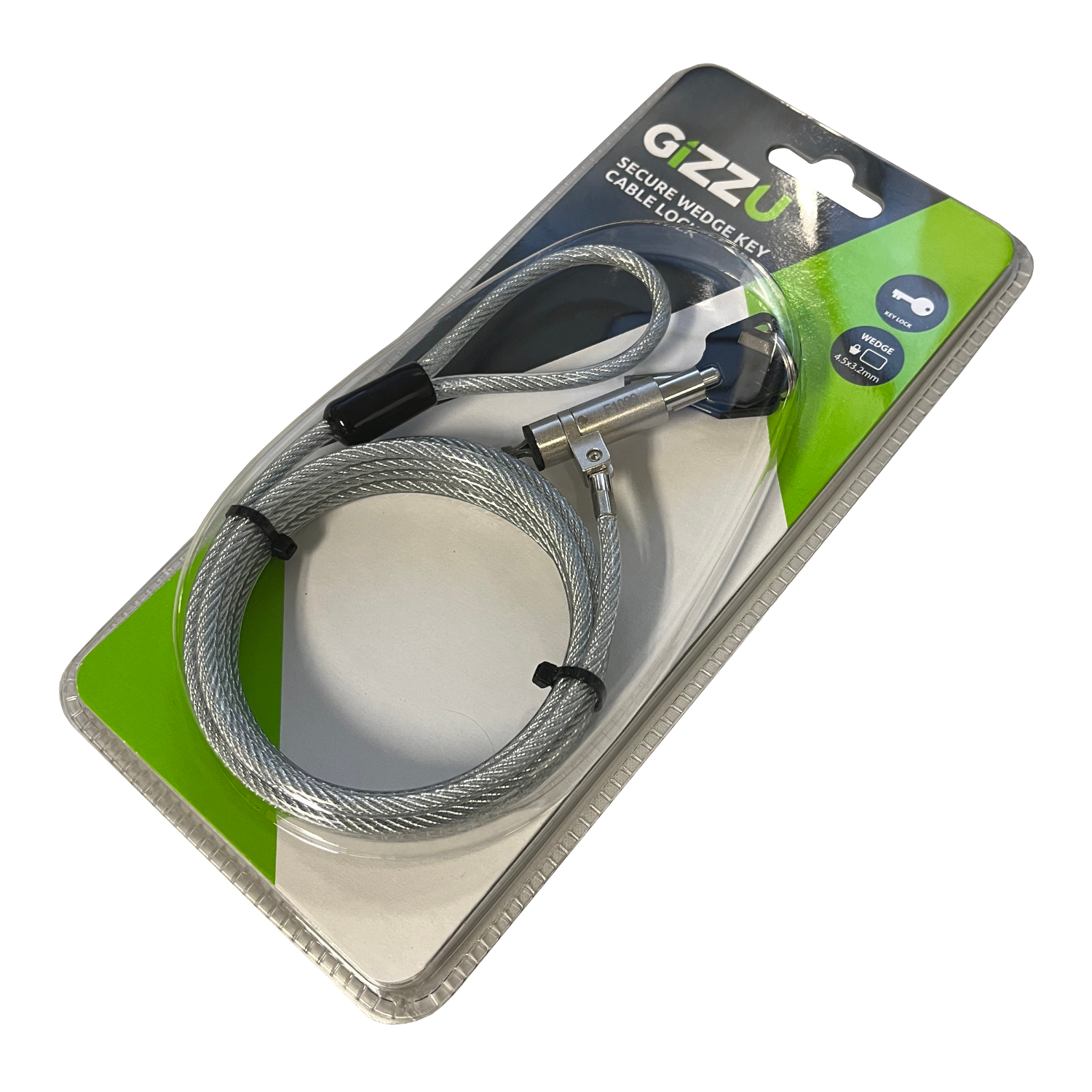 Gizzu 1.8m Wedge Cable Lock - Image 4