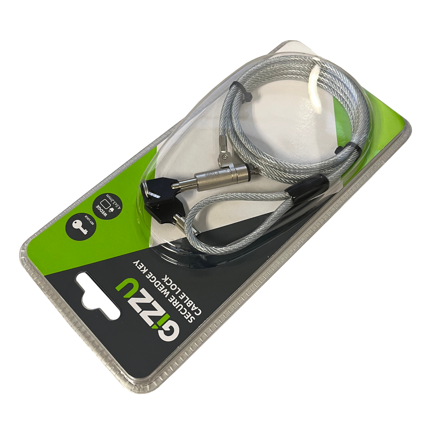 Gizzu 1.8m Wedge Cable Lock - Image 5