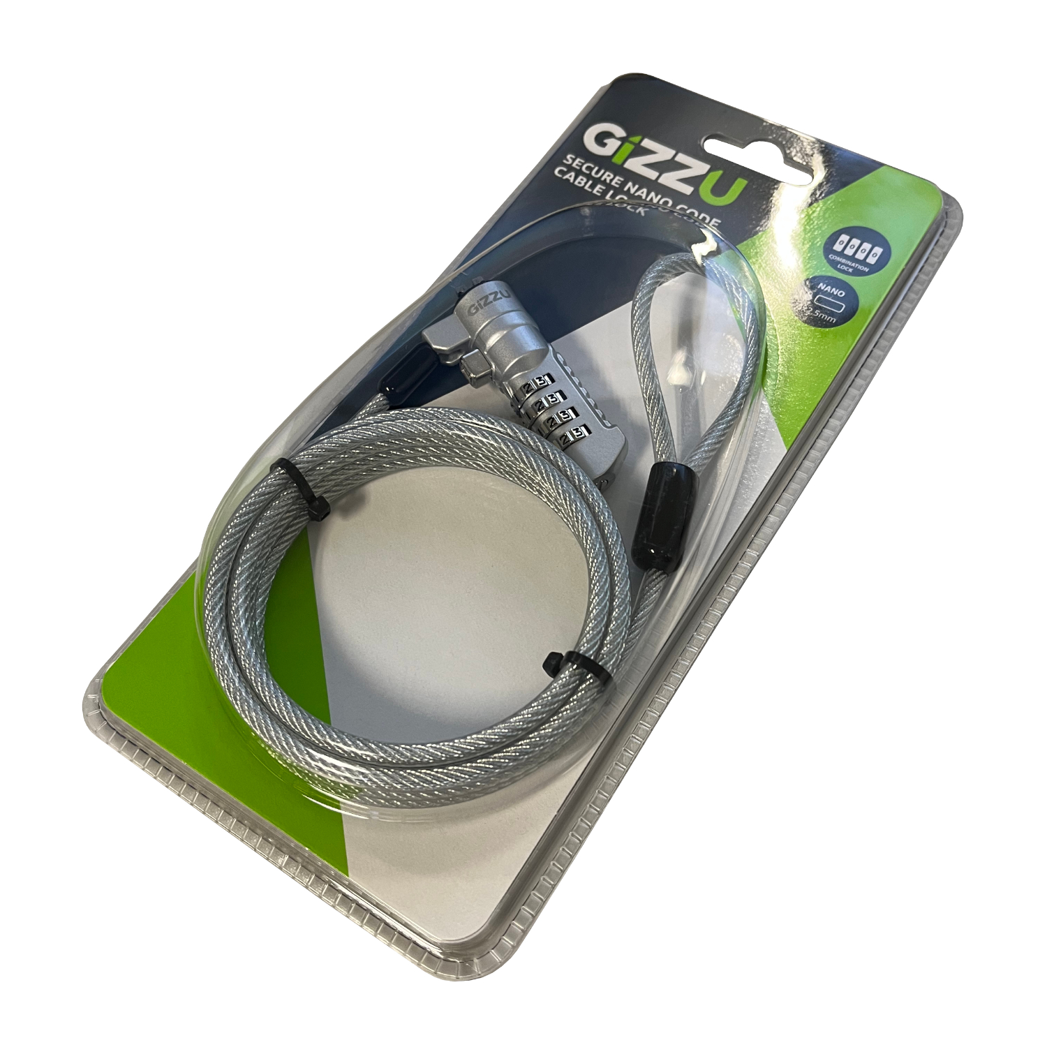 GIZZU 1.8m Nano Combination Lock Security Cable - Image 4