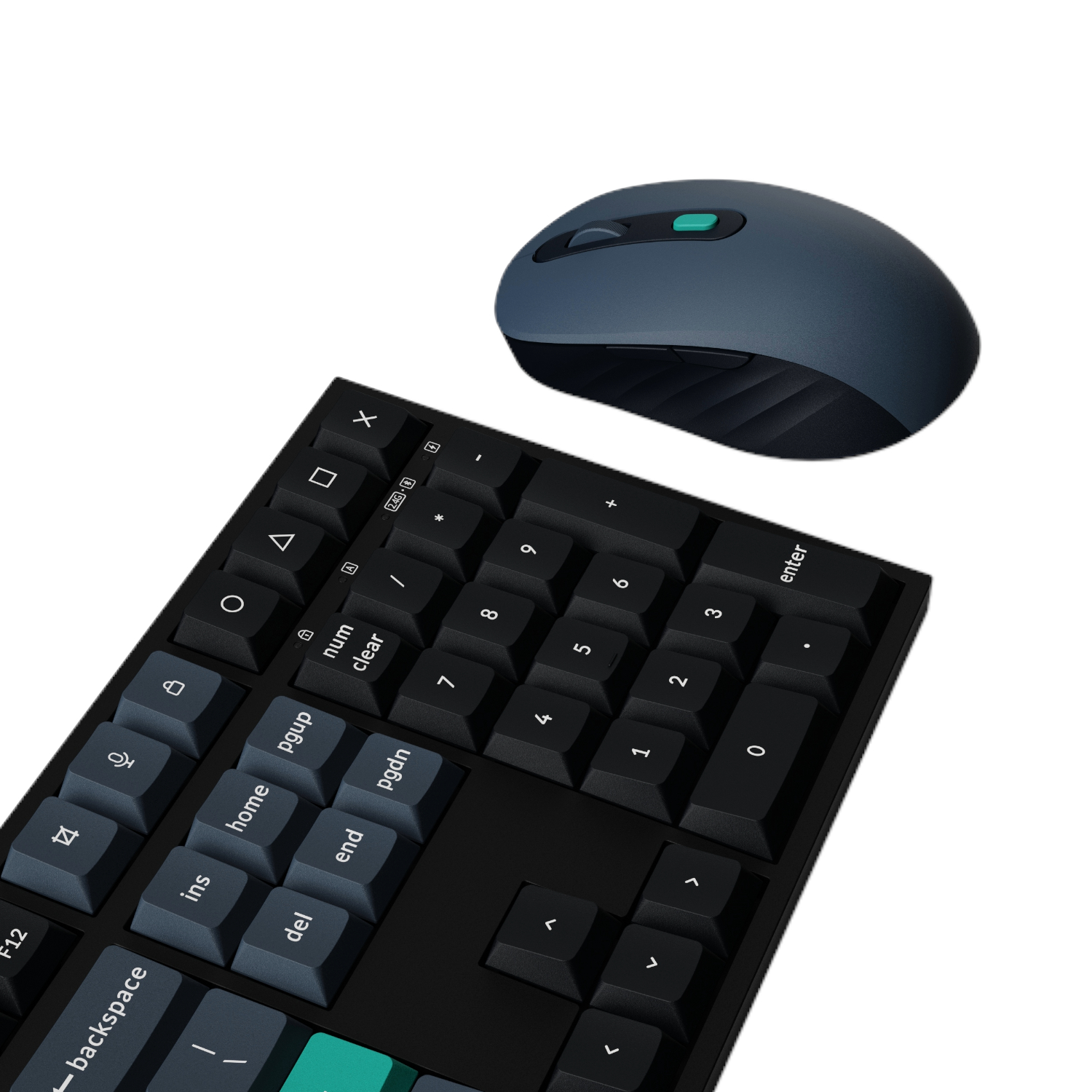 Keychron B36 100% Layout Wireless Keyboard and Mouse Combo – Black/Green - Image 3