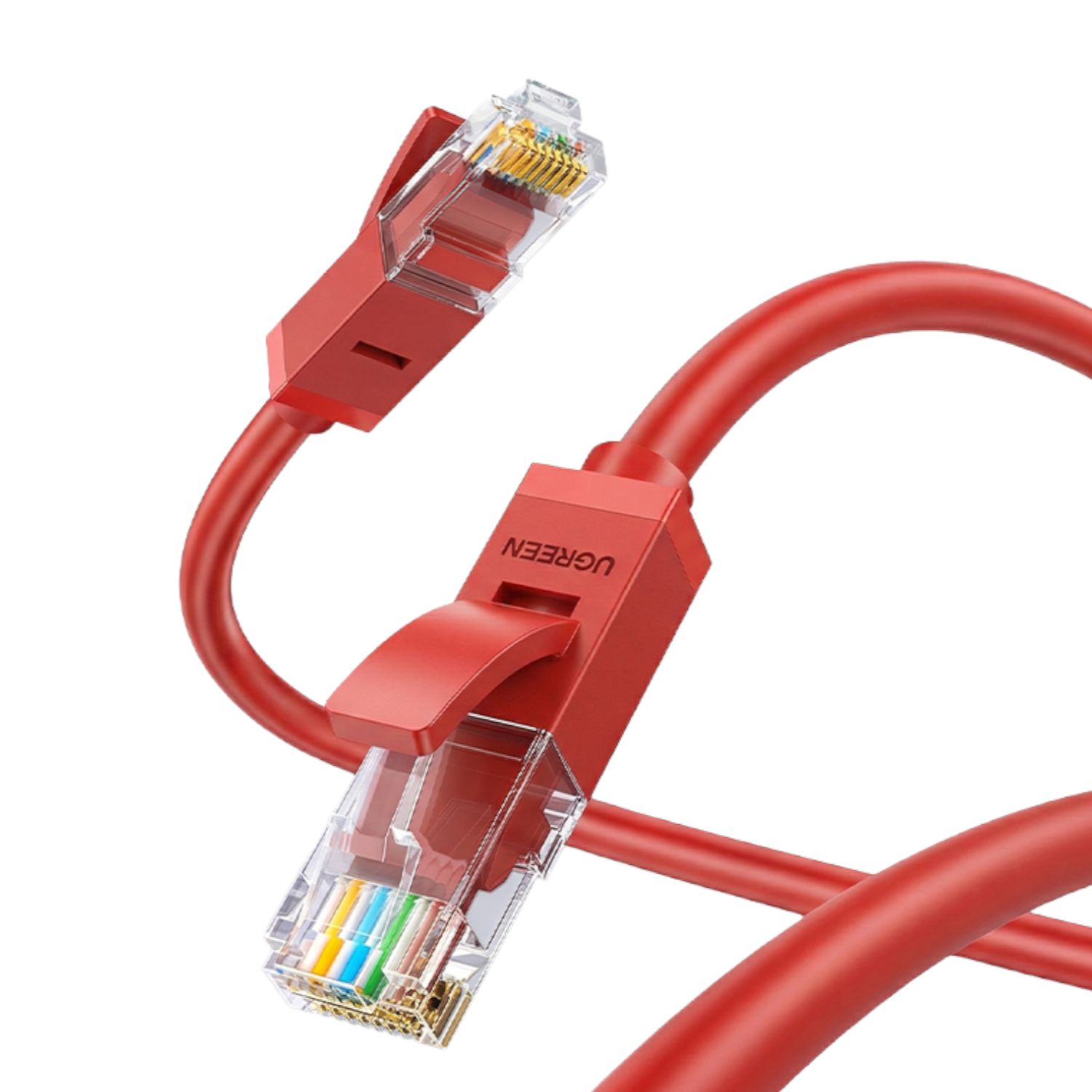UGREEN RJ45 CAT6 1m LAN Network Cable – (1Gbps, 250MHz) – Red - Image 4