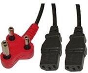 Unique Dedicated Dual Head Standard Computer Power Cable
