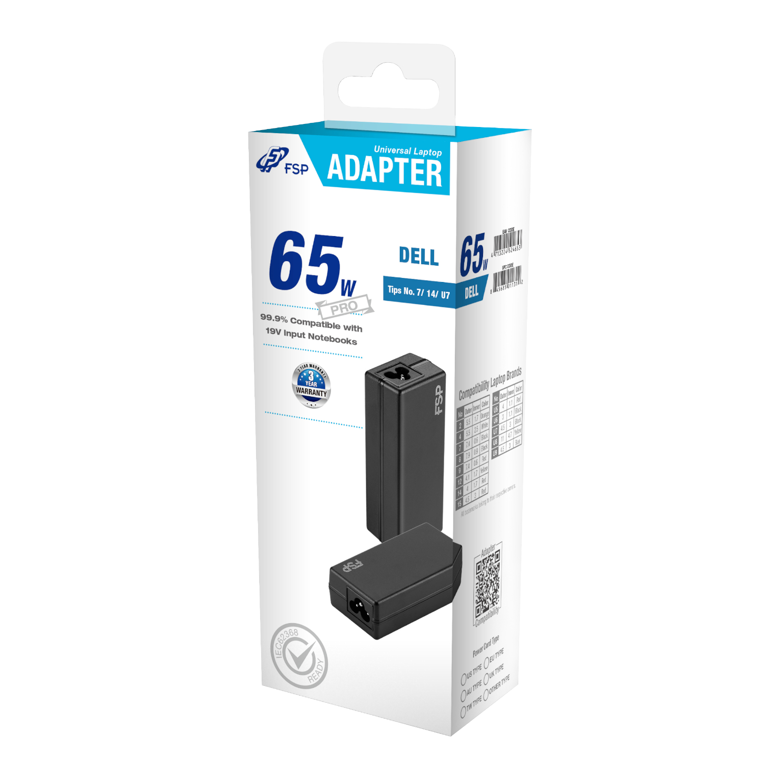 FSP PRO 65W Universal Laptop Adapter – Dell - Image 5