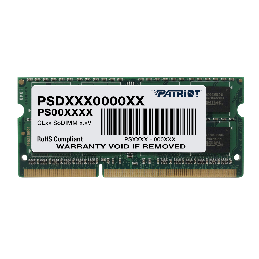 Patriot Signature Line 8GB 1600MHz DDR3 Dual Rank Sodimm Notebook Memory