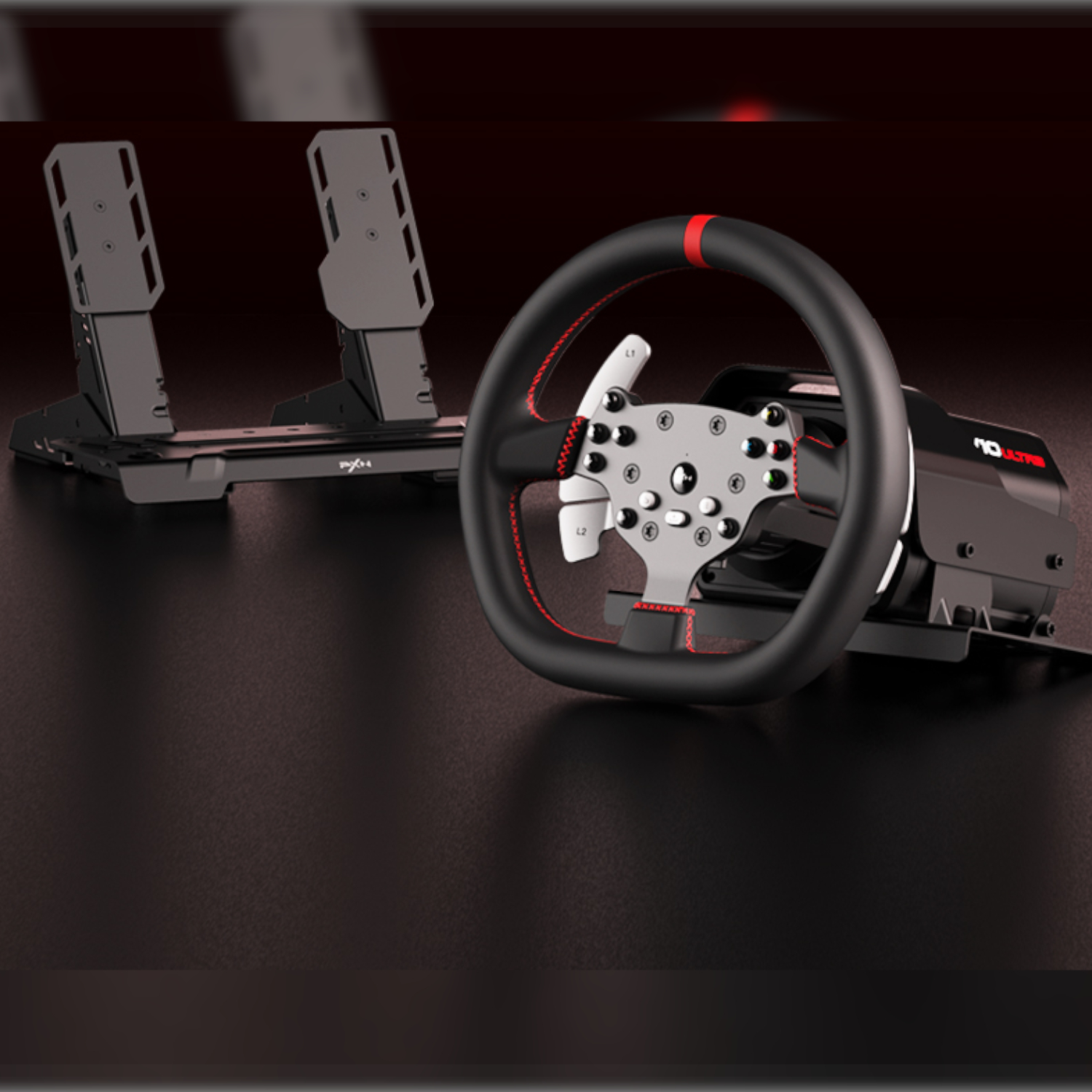 PXN V10 Ultra 270/900° 3.2nm Direct Drive USB Steering Wheel with Hall Effect Dual Pedals - Image 4