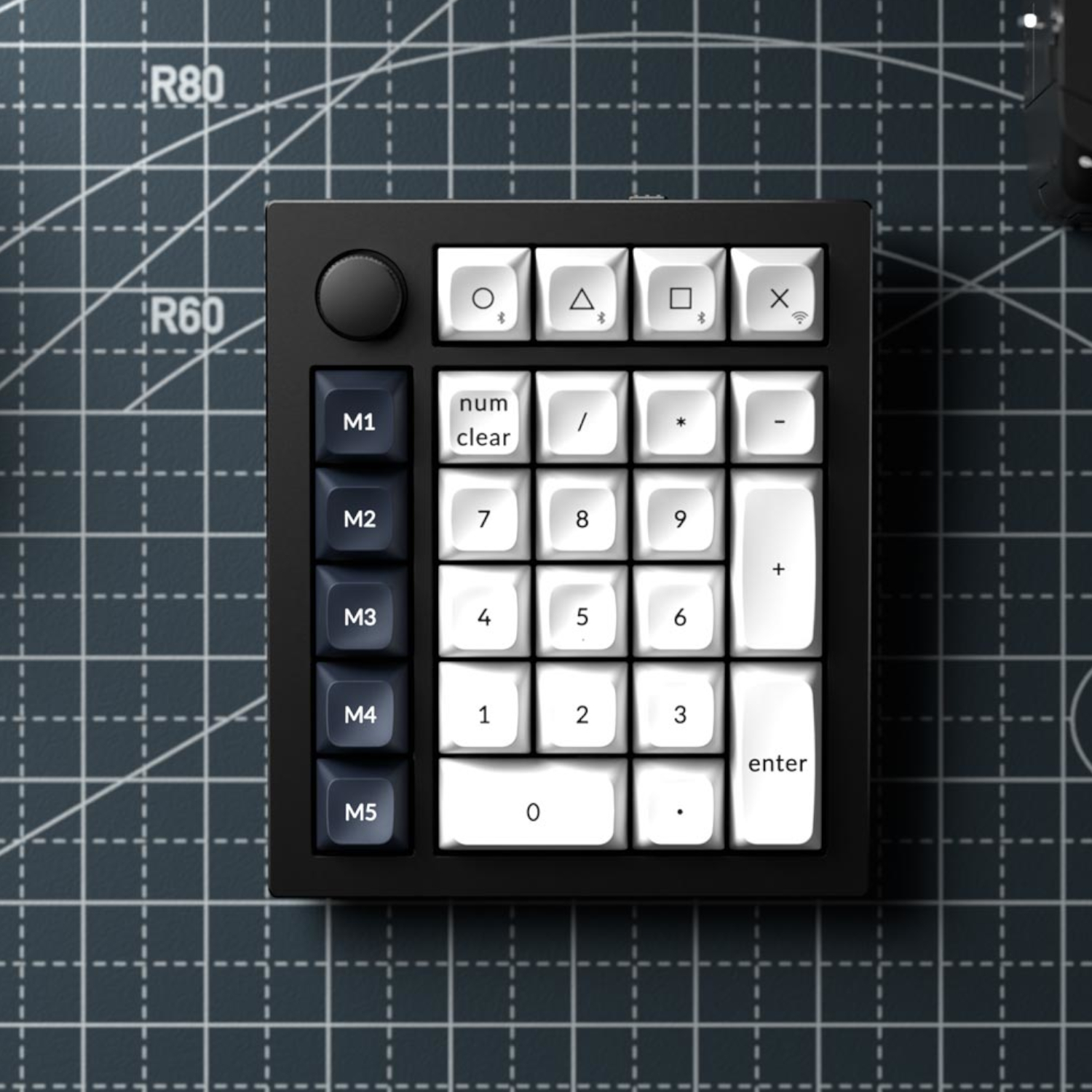 Keychron Q0 Max QMK Gateron Jupiter Banana RGB Wireless Custom Number Pad Shell White - Image 5