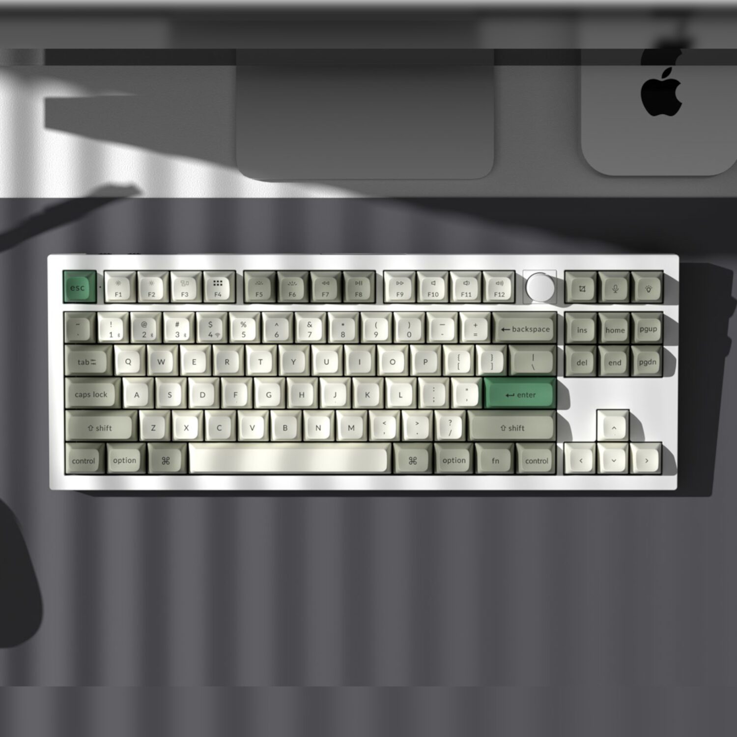 Keychron Q3 Max 80% Full Assembled Knob Red Switch Hot-Swap Gateron Jupiter RGB Wireless Keyboard - Shell White - Image 2