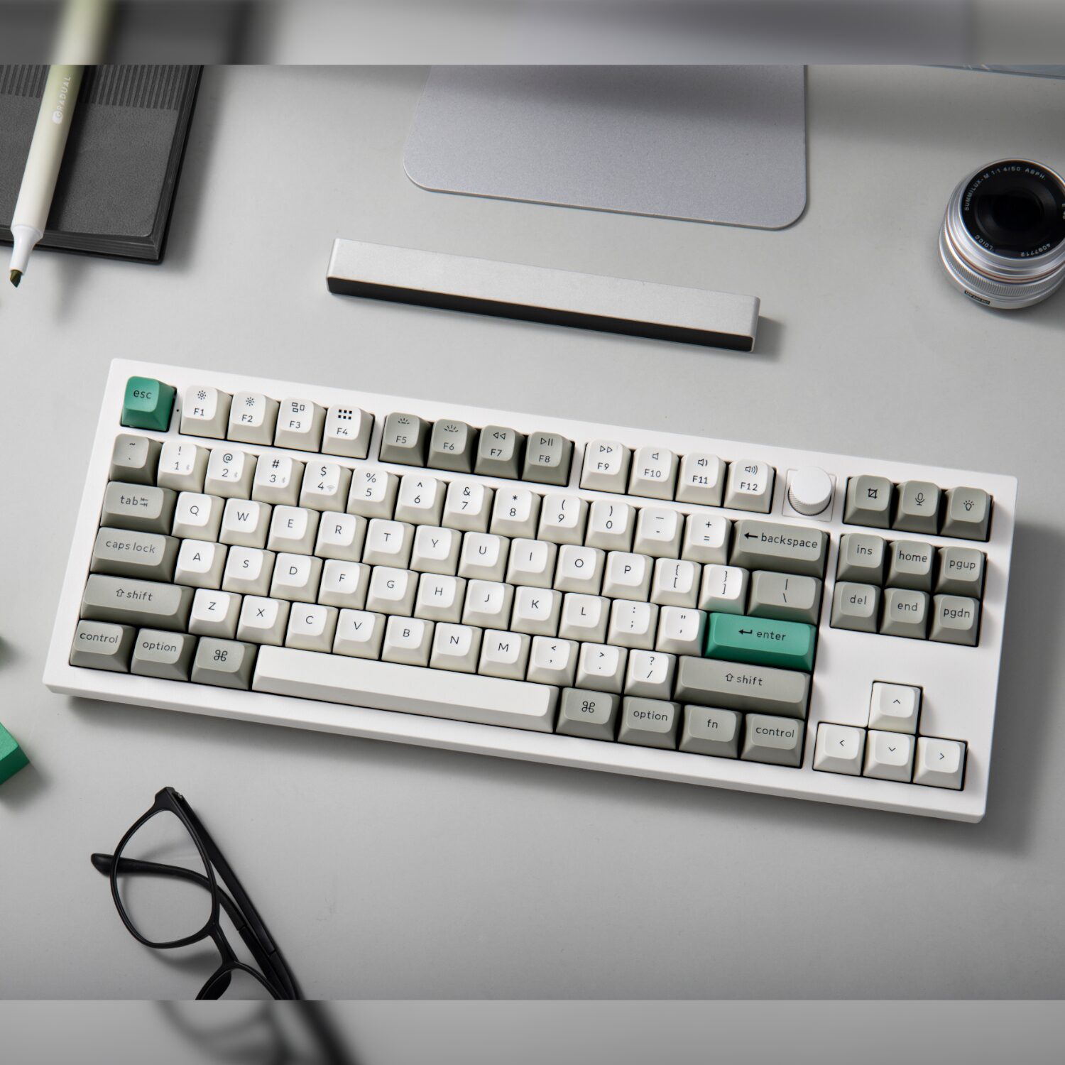 Keychron Q3 Max 80% Full Assembled Knob Red Switch Hot-Swap Gateron Jupiter RGB Wireless Keyboard - Shell White - Image 5