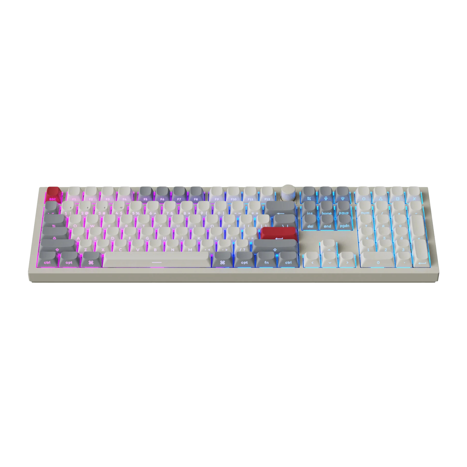 Keychron Q6 Max QMK/VIA Wireless Custom Mechanical Keyboard OSA Gateron Red Jupiter Switches - Shell White - Image 3