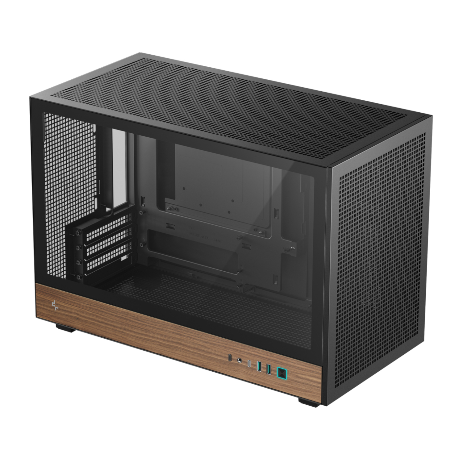 DeepCool CH260 Wood mATX Gaming Chassis - Black - Image 4