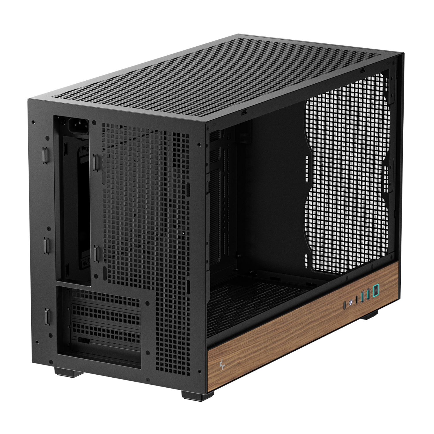 DeepCool CH260 Wood mATX Gaming Chassis - Black - Image 5