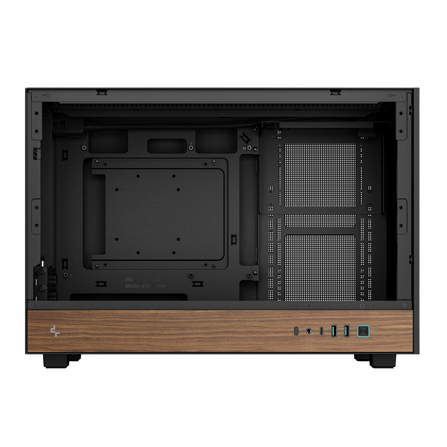 DeepCool CH260 Wood mATX Gaming Chassis - Black - Image 6