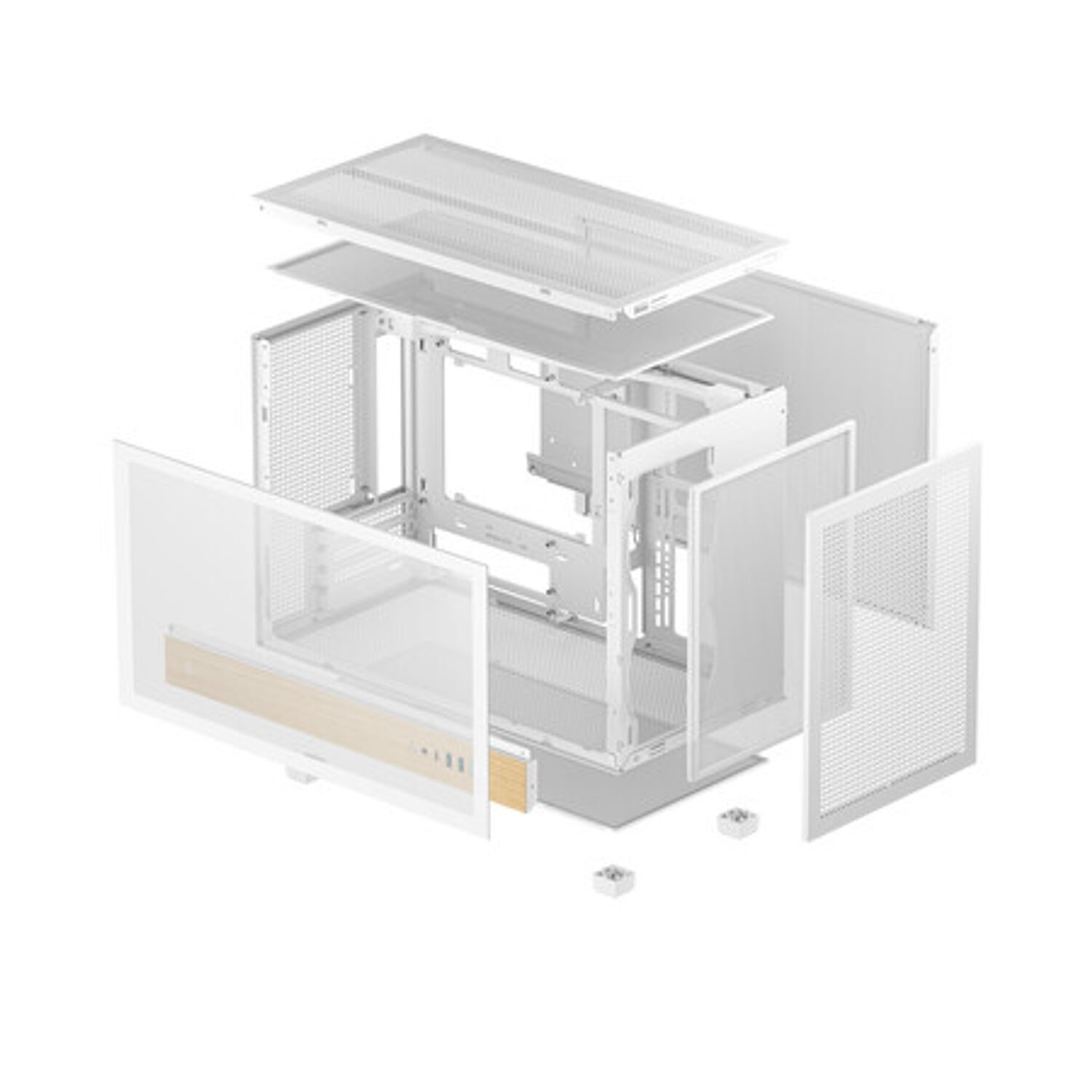 DeepCool CH260 Wood mATX Gaming Chassis White - Image 6