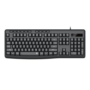Redragon BK-7366 Full-size Ergonomic Wired Membrane Office Keyboard - Black