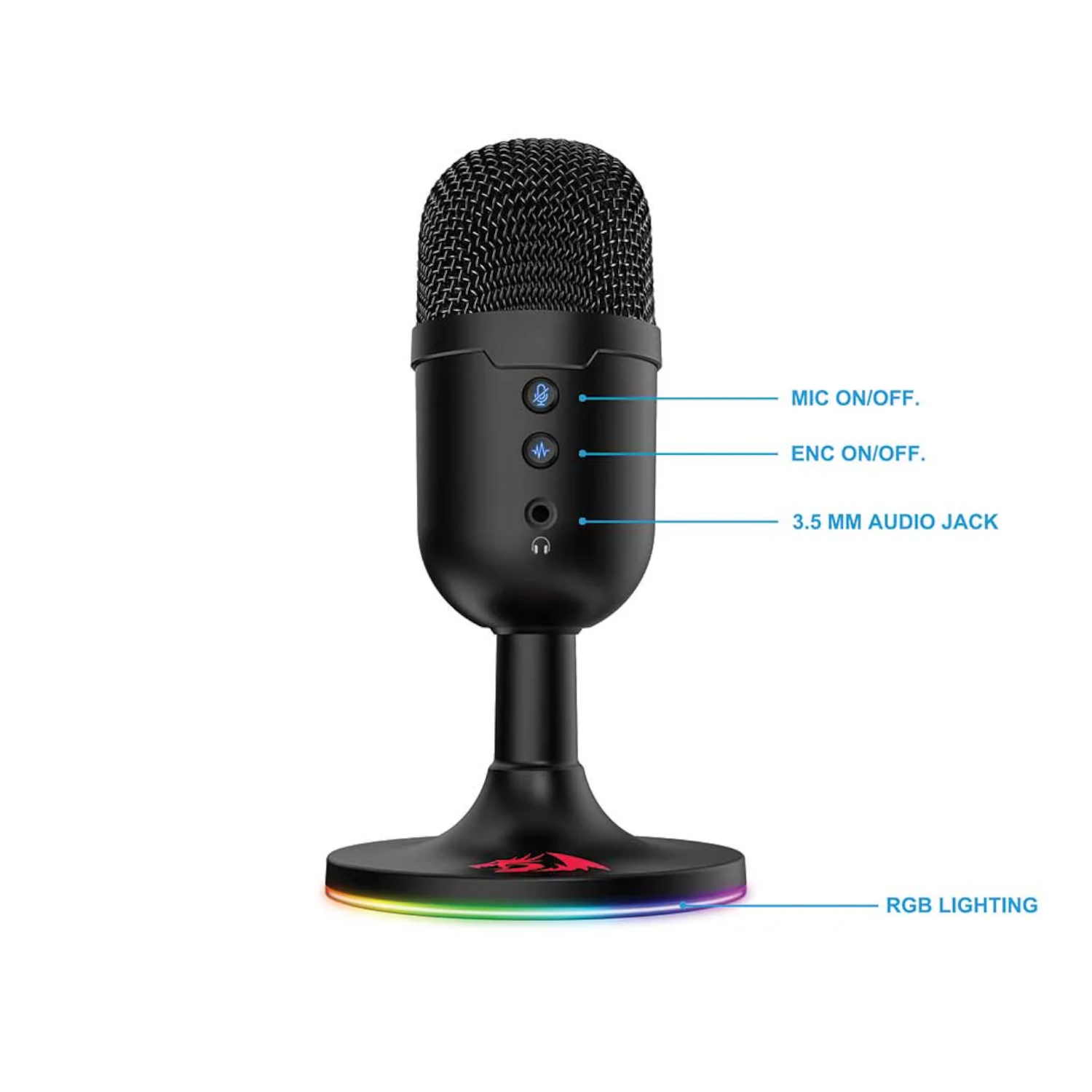 Redragon GM303 PULSAR Gaming Stream Microphone - Black - Image 5