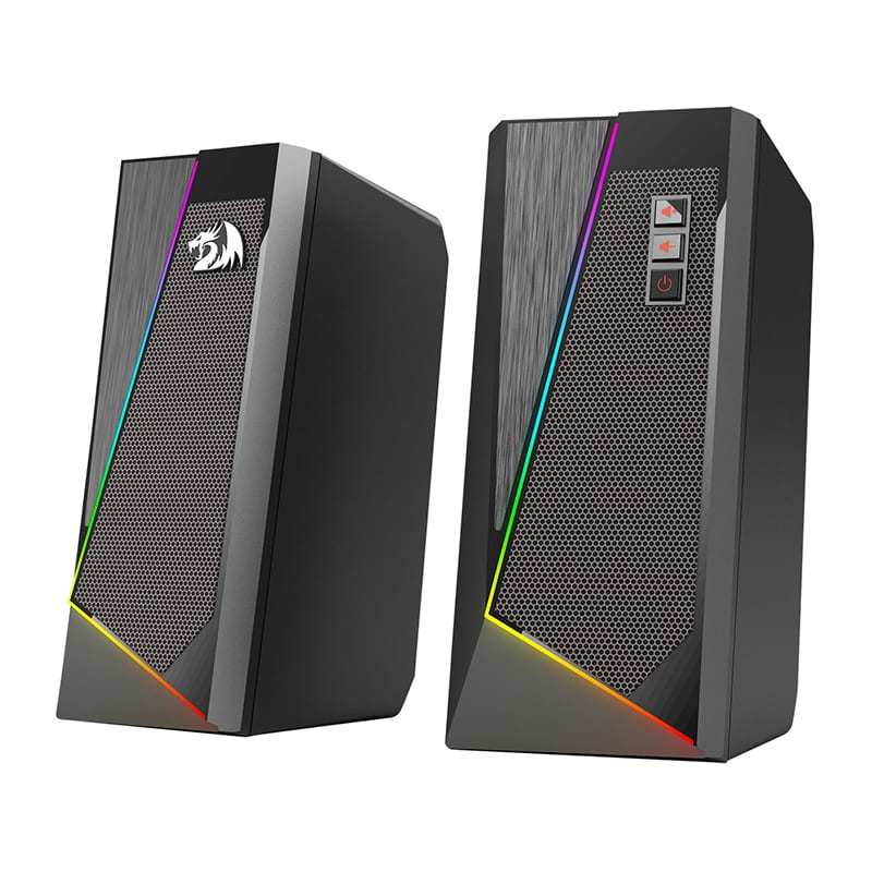 Redragon 2.0 Satellite Speaker Anvil 2 x 3W RGB USB|Aux Gaming Speaker - Black