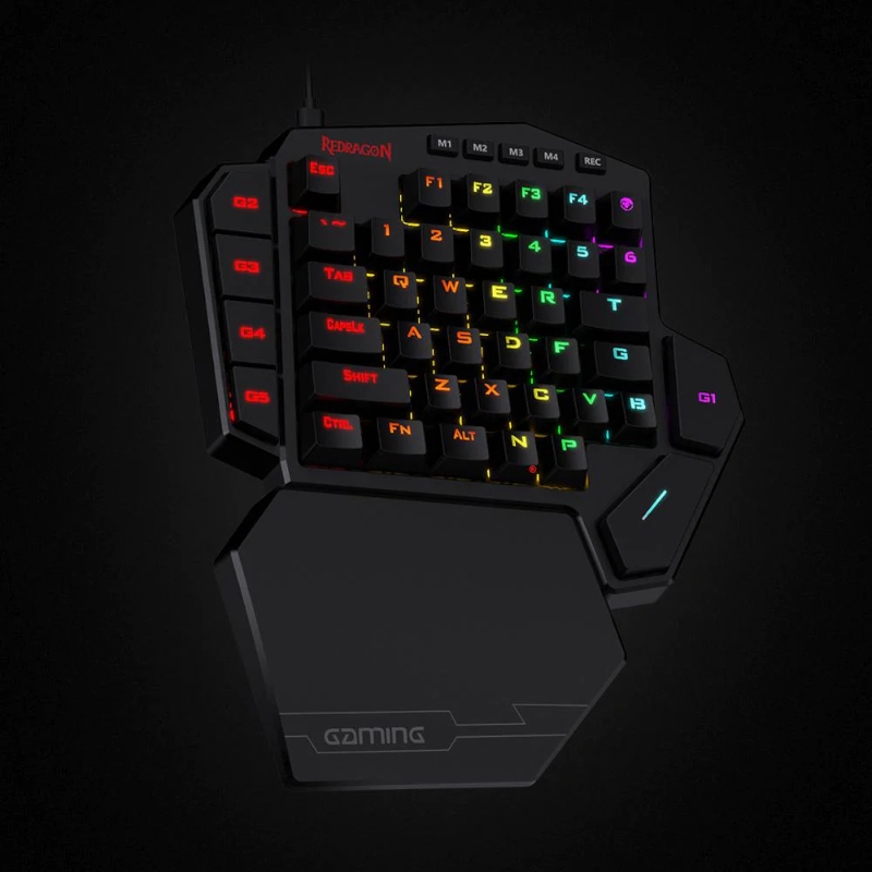 REDRAGON Diti Elite Pro One-Handed RGB Wireless Mechanical Gaming Keyboard - Black - Image 4