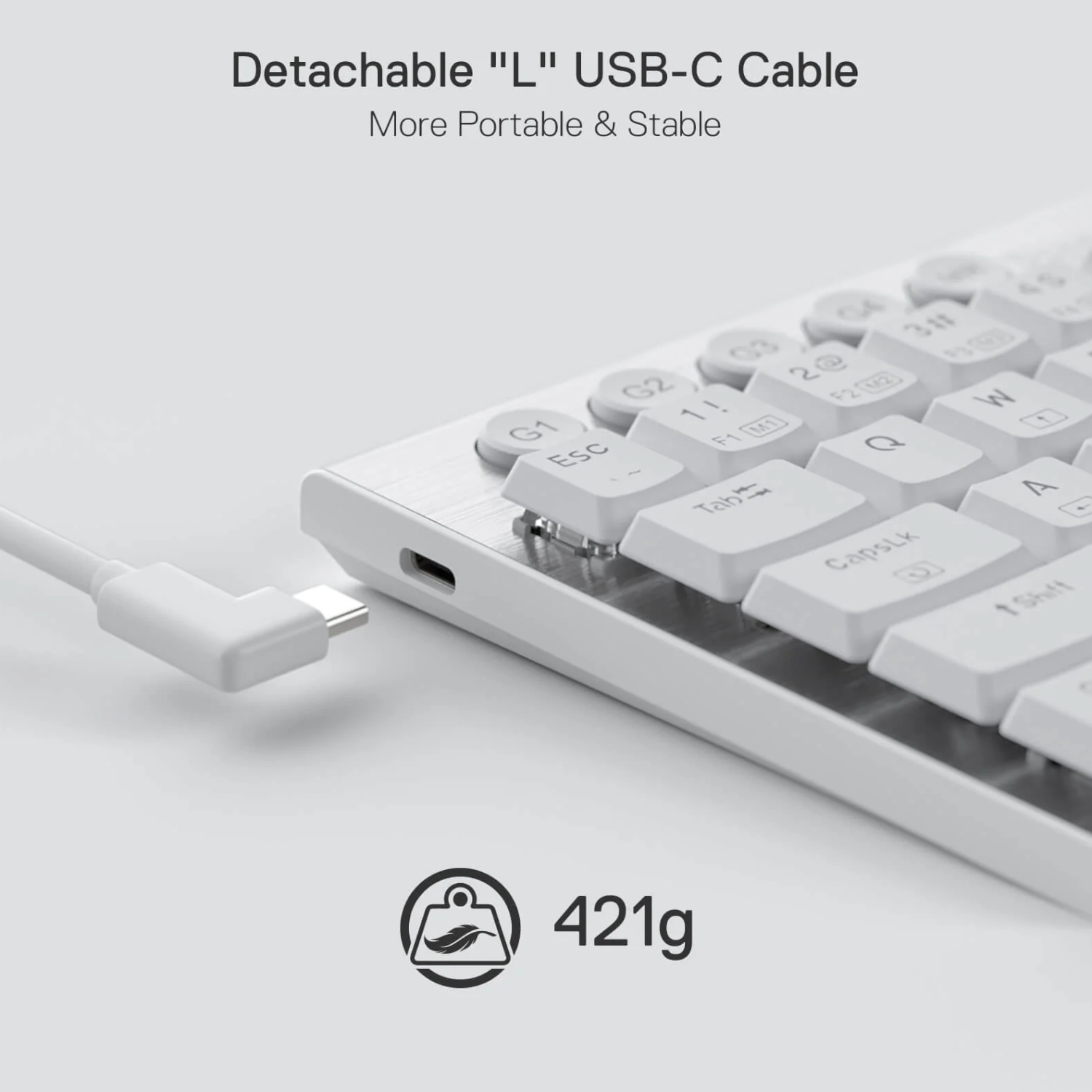 Redragon K632 HORUS Mini 60% RGB Wired Gaming Keyboard – White - Image 5