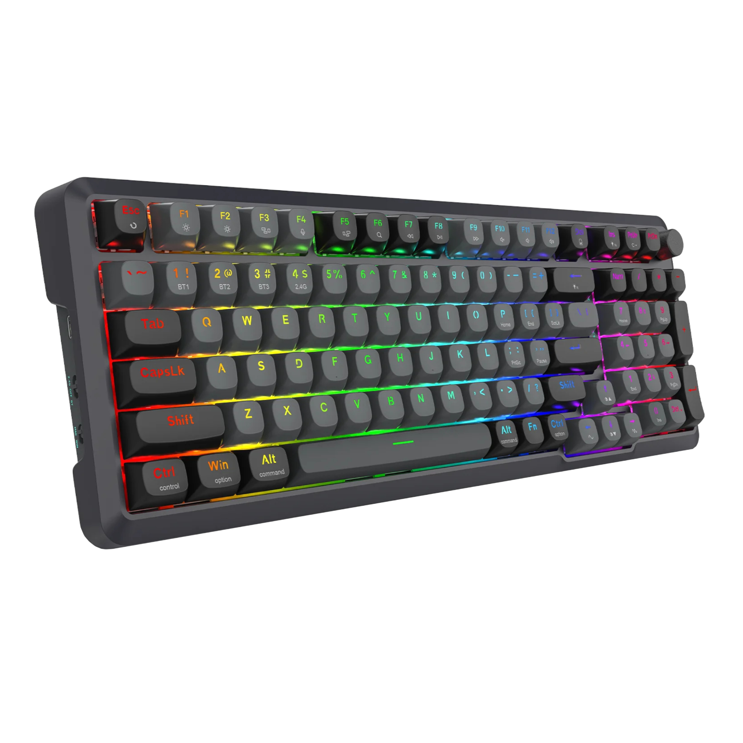 Redragon BRAGI PRO K688 98+1 Gasket Wireless Mechanical Keyboard (Triple Mode, RGB, Hot-Swappable, Cream Linear Switches) - Image 2