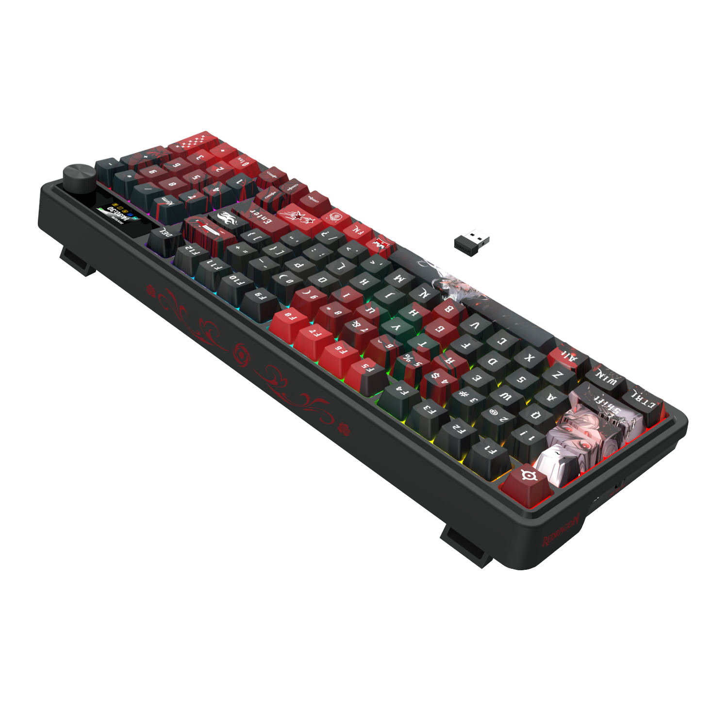 Redragon K719AK ARTEMIS PRO RGB Wireless LCD Mechanical Gaming Keyboard (Anime Edition) - Image 4