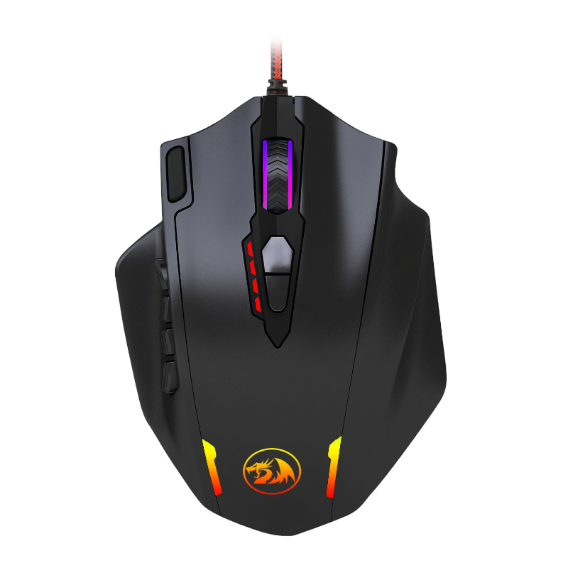 Redragon Impact 12400DPI MMO Gaming Mouse - Black