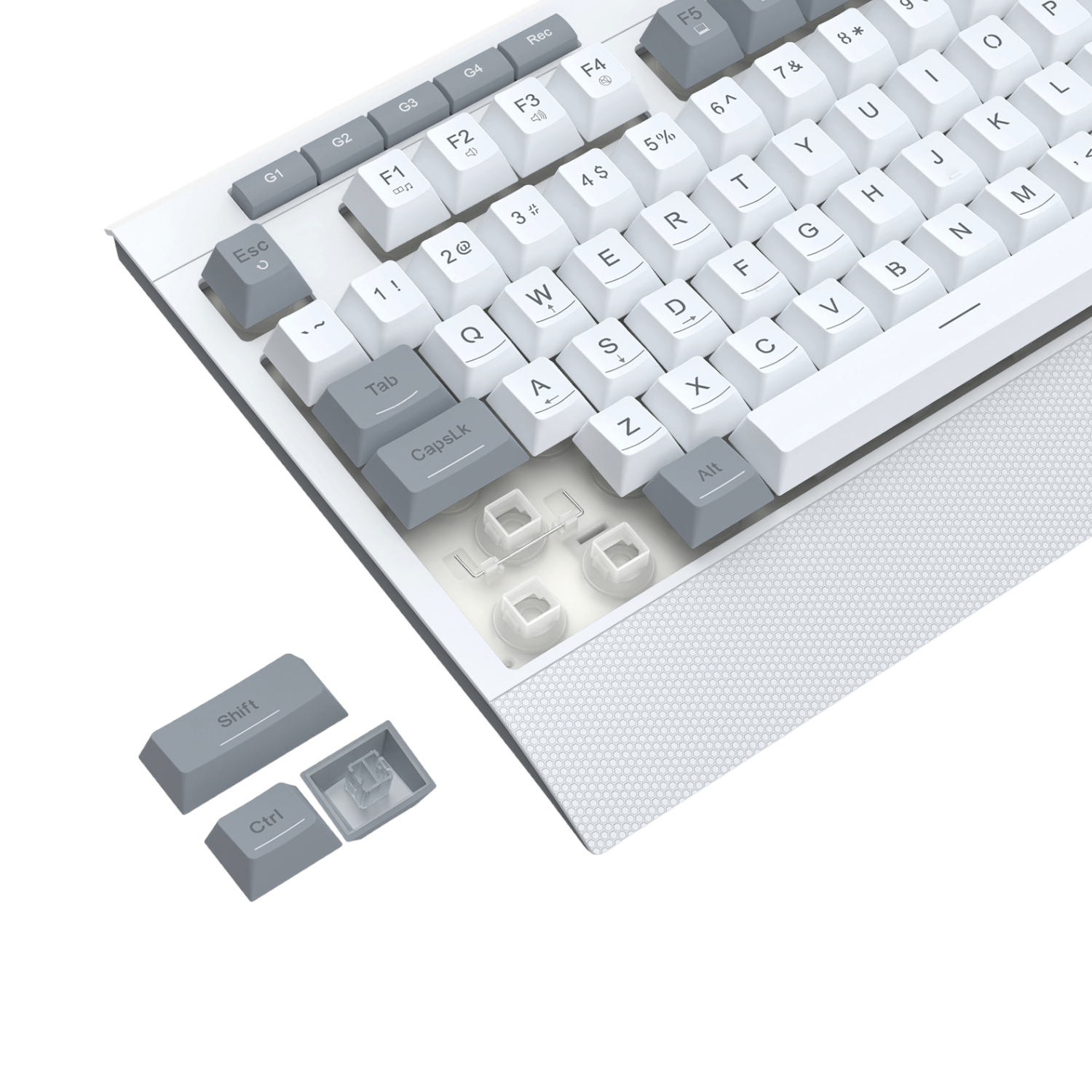 Redragon S151 Wired RGB Gaming Keyboard and Mouse Combo - White and Grey - Image 4