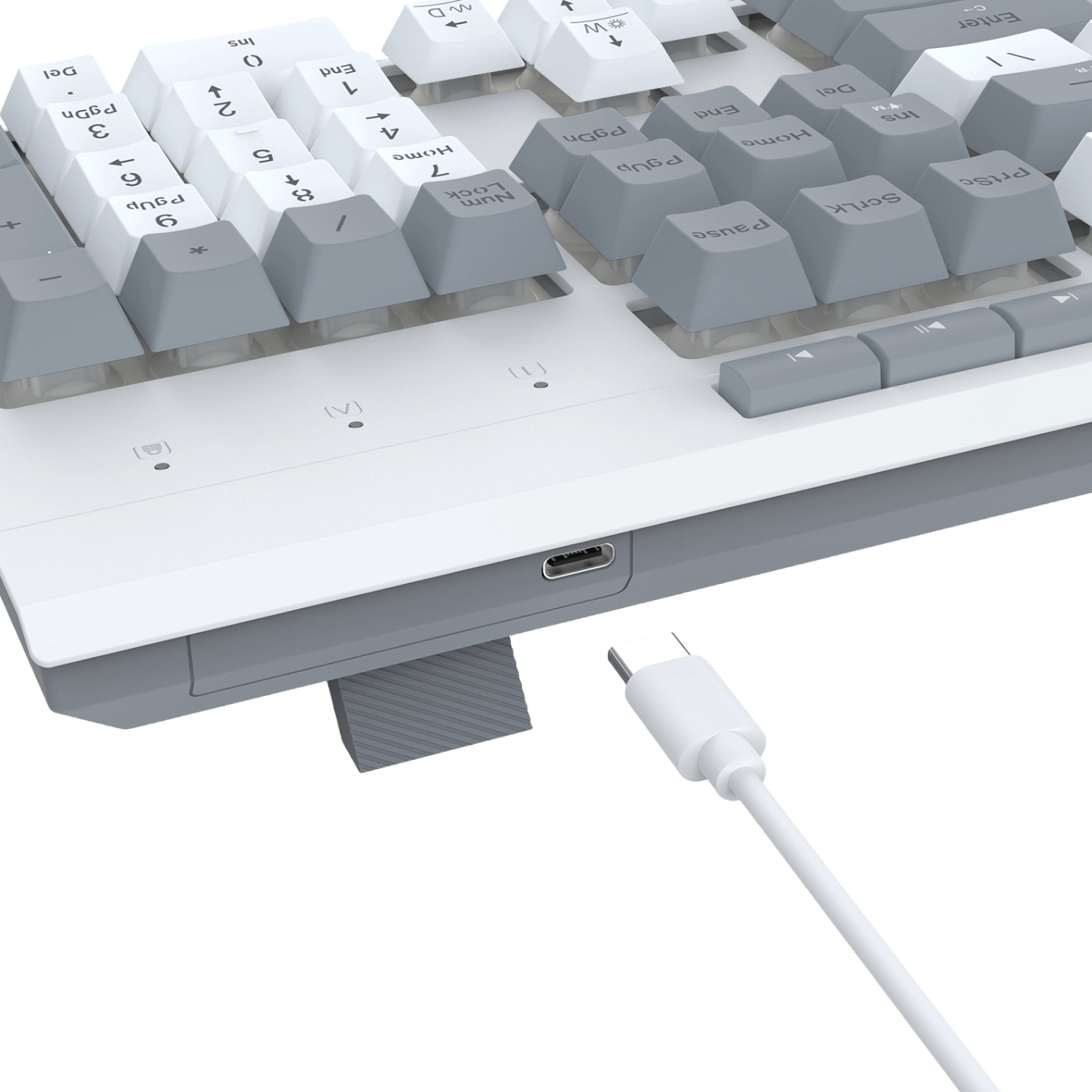 Redragon S151 Wired RGB Gaming Keyboard and Mouse Combo - White and Grey - Image 5