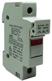 Solarix Rail Mount 1 Pole DC Fuse Holder with LED Indicator