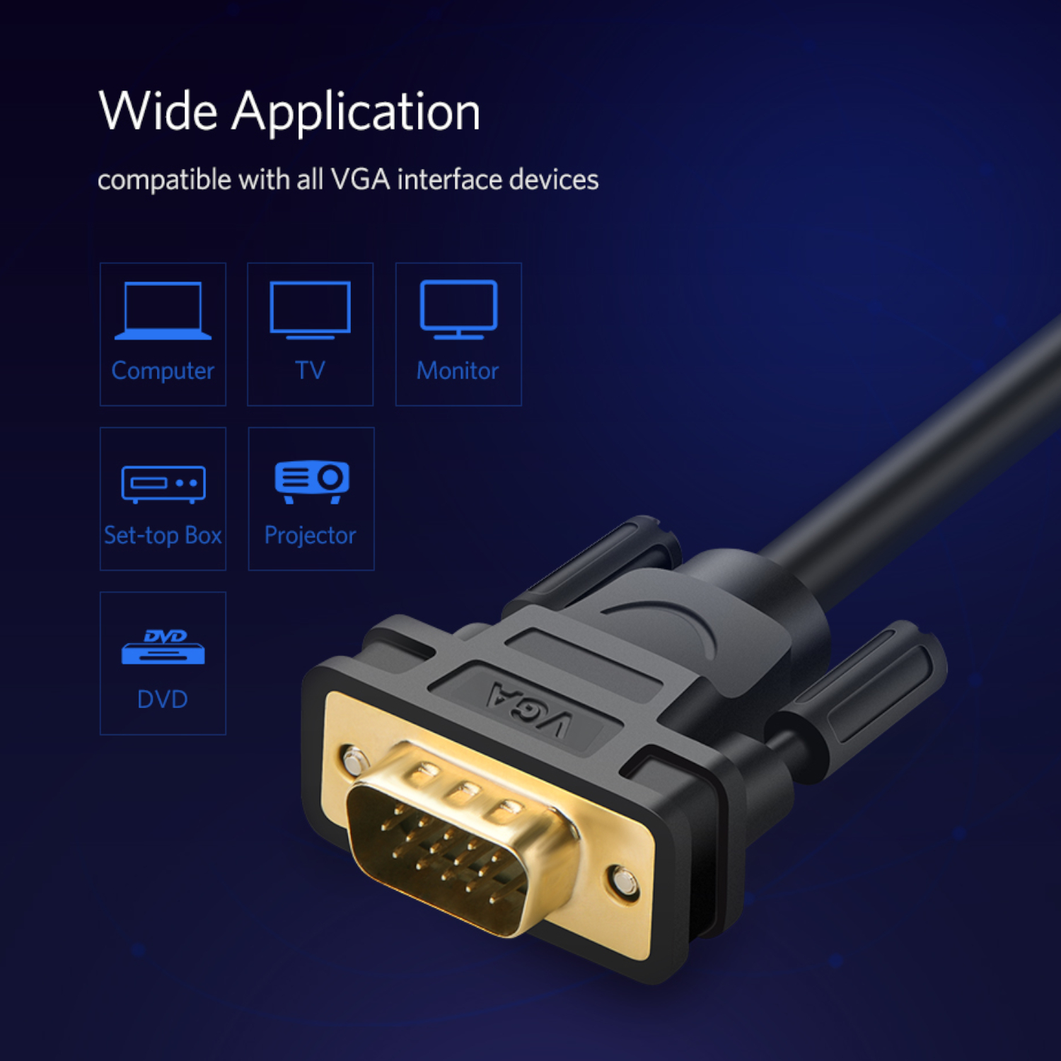 UGREEN VG101 VGA Male to Male Cable 3M - Image 6