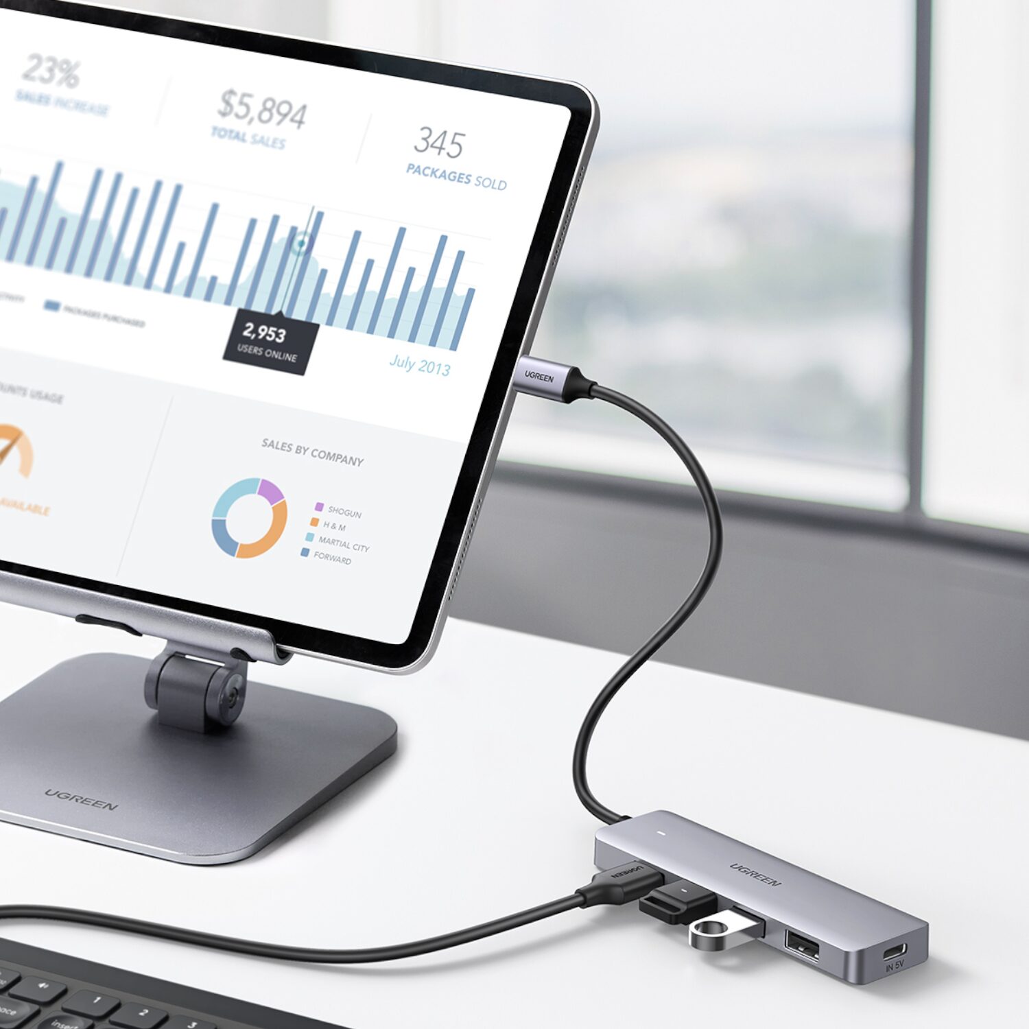 UGREEN 4-in-1 Type-C Hub | USB 3.0 | Type-C - Image 4