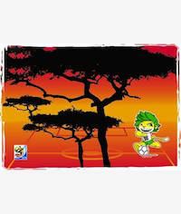 Unique Zakumi Running Mouse Pad