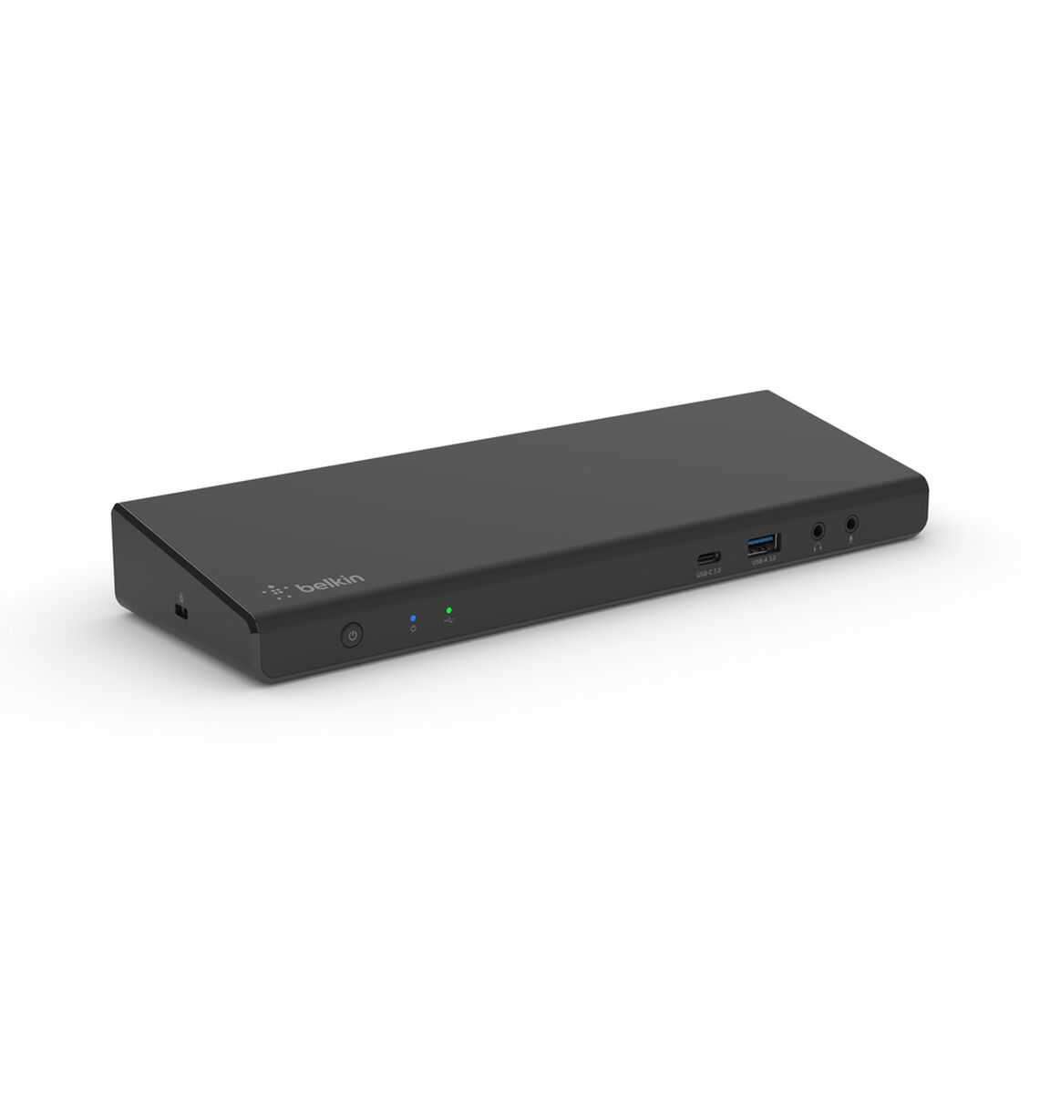 Belkin - Universal USB-C Triple Display Dock - 3 x HDMI 2 x DisplayPort 1 x Gigabit Ethernet 4x USB-A 3.0 1x USB-C 3.0 1 x USB-A 3.0 1 x 3.5 mm Audio Out 1 x3.5 mm Audio In 1 x 85Watt Power Delivery Comes with a 150Watt PSU & USB-C to USB-C cable - Black