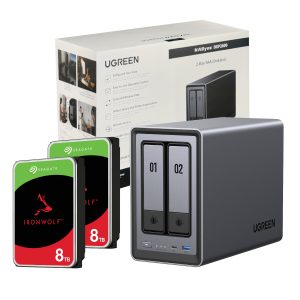 Ugreen NASync DXP2800 2-Bay NAS — 16TB IronWolf Bundle (2×8TB) V2