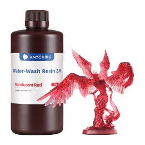 Anycubic Water-Wash Resin 2.0 1kg – Translucent Red