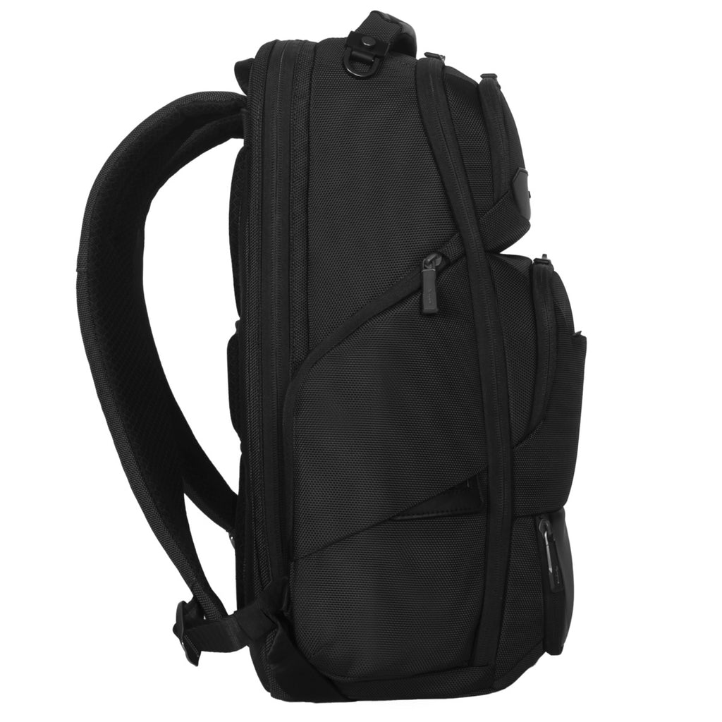 Targus - HeritageLuxe 14" - 16" Premium Laptop BackPack - Black (Fusing timeless elegance with tech-driven efficiency, the Targus 14"–16” HeritageLuxe Backpack offers serious protection and practical versatility for the on-the-go executive) - Lifetime Warranty - Image 4
