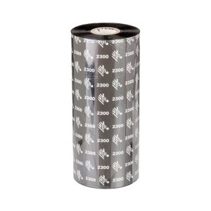 Zebra Original Wax Ribbon; 110mmx450m; 2300; Standard; 25mm core for ZT Series