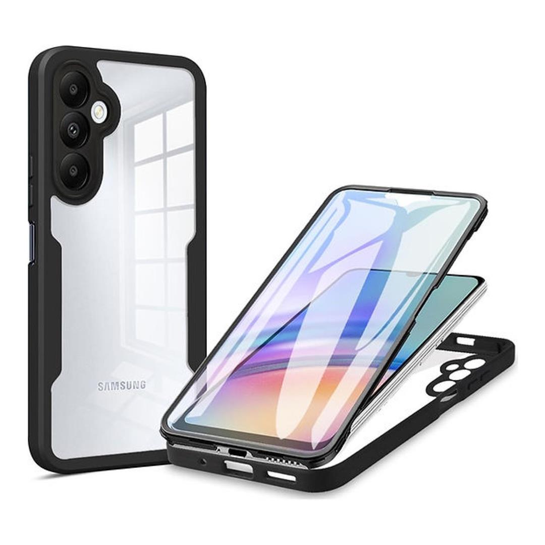Tuff-Luv - Rugged Vault Case with Built in - Screen Protector - Compatible with the Samsung A57 5G - Black
