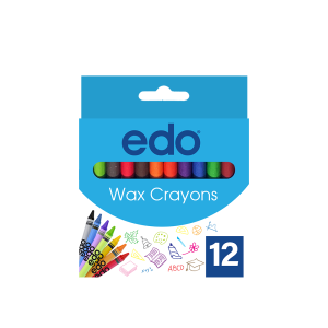 Edo Wax Crayons 8mm Pack Of 12