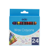 Edo Wax Crayons 8mm Pack Of 24