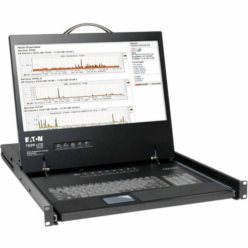 Eaton NetController 8-Port 1U Rack-Mount Console KVM Switch with 19-in. LCD