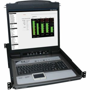 Eaton NetDirector 8-Port 1U Rack-Mount Console KVM Switch with 19-in. LCD + 8 PS2/USB Combo Cables