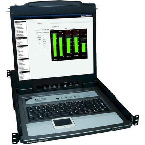 Eaton NetDirector 16-Port 1U Rack-Mount Console KVM Switch with 19-in. LCD + 8 PS2/USB Combo Cables